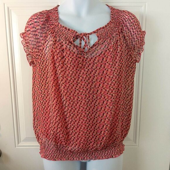 (3/$20) Liz Claiborne blouse w/ attached tank top - Picture 1 of 11
